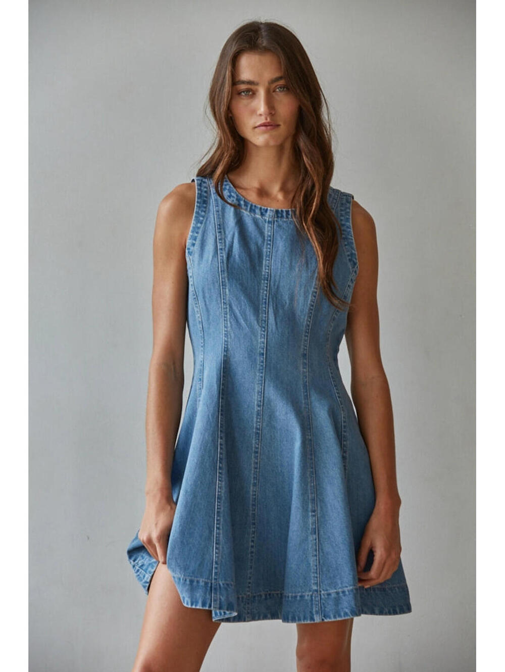Easy Street Denim Mini Dress